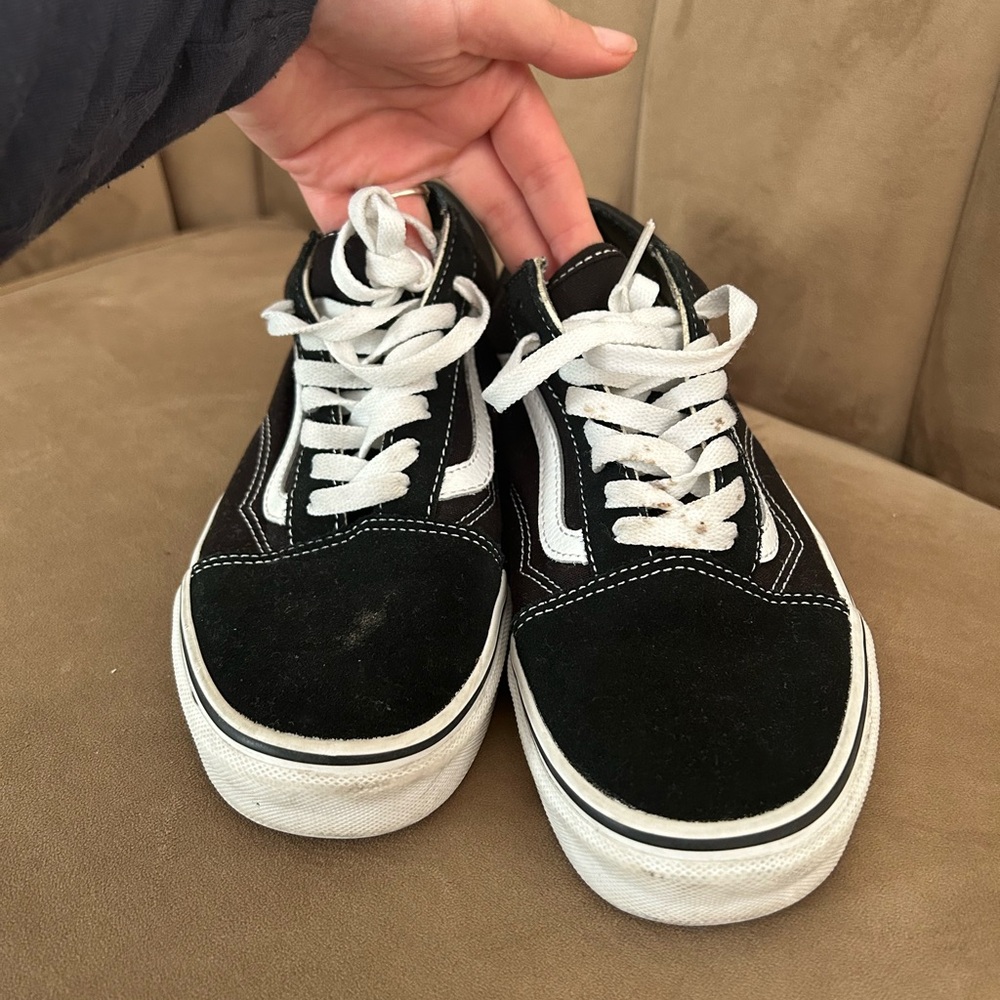 Black and white vans